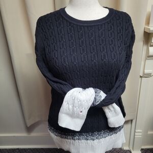 🎄Tommy Hilfiger Black And White Sweater XXL